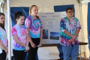 The Narragansett Regional High School team gives their Current Issue presentation.